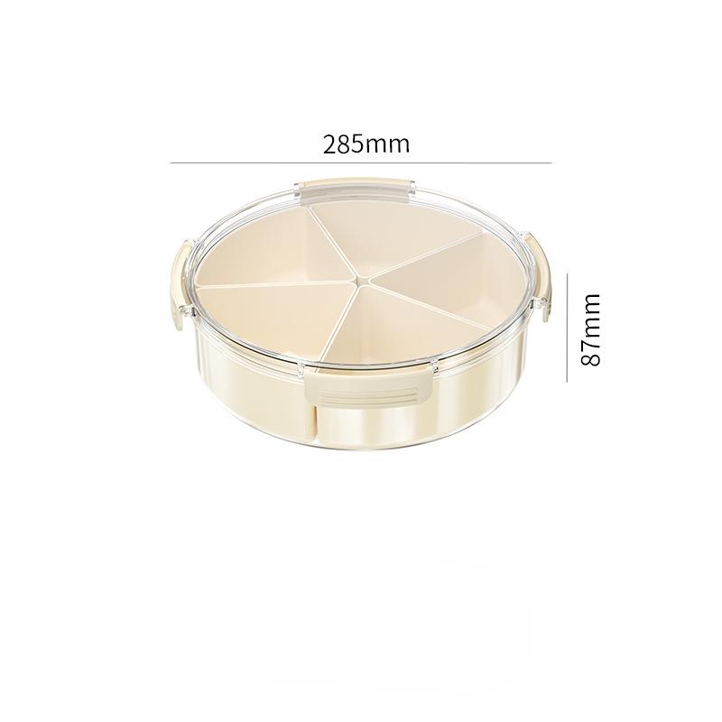 Light Luxury Fruit Plate High-end Home Use Partitioned Fruit Plate with Lid Living Room Candy Box Dried Fruit Plate Snack Box Plate