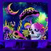 Skull Mushroom Fluorescent Tapestry Home Decor Aesthetics Hippie Bedroom Decoration  Living Room