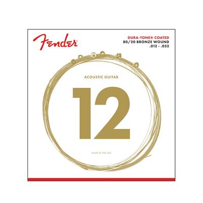 Fender 880L Акустическая гитара с покрытием, легкие струны Dura-Tone 80/20, 12-52,