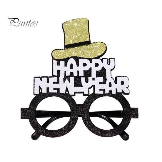 2024 новогодние украшения для вечеринки, очки, реквизит для фотографий, черные и золотые тематические рамки, оправы для очков с новым годом