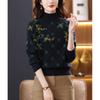 Autumn Winter Women's High Neck Knit Sweater Pullover Long Sleeve Knit Large Size Loose Knit Top