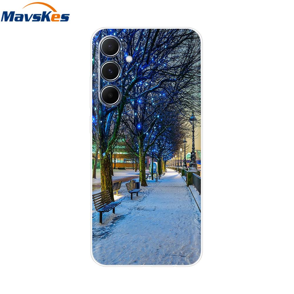 Чехол для Samsung Galaxy M35 5G Милый Кот Цветок Расписные Чехлы для Телефона Для Samsung M35 Чехол M 35 SM-M356B Силиконовый Прозрачный ТПУ Fundas