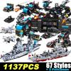 1560pcs City Police Station Building Blocks Bricks City SWAT Team Truck Blocks Educational Toy for Boys Children