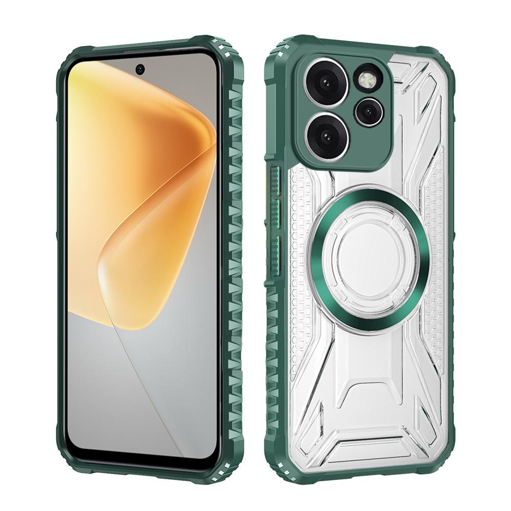 KEYSION Прозрачный магнитный чехол для OPPO Reno15 Pro Max 5G Силикон+ПК Ударопрочный чехол для телефона повышенной прочности для OPPO Reno 15 5G