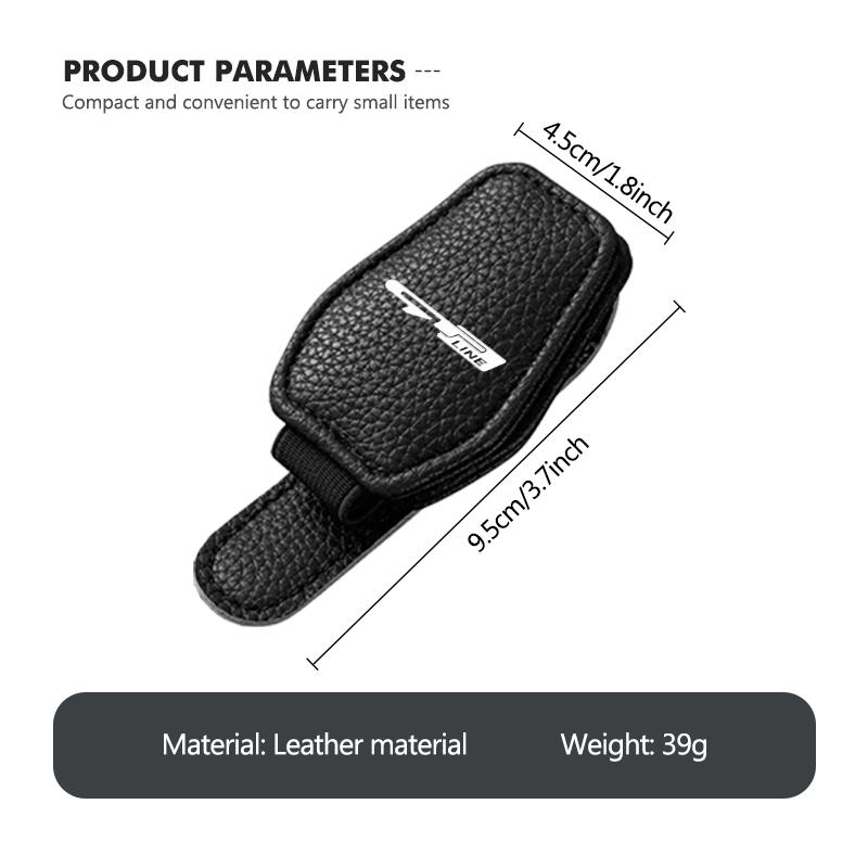 BBEC3 Leather Car Sun Visor Glasses Clip Card Case Decoration Accessories For KIA K5 K2 Optima Soul Spectra Niro Cadenza Sephia Carens