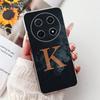 For Huawei Nova 12i Case Cover Clear Luxury A-Z Letter Flowers Soft Bumper Funda For Huawei Nova12i Phone Case CTR-AL20 CTR-L81