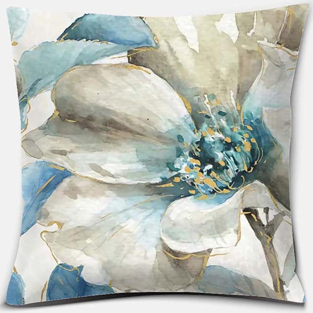 Наволочка с принтом цветов и птиц, квадратная наволочка, украшение для дома и офиса, наволочка, чехол для подушки