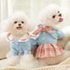 Подходящая по цвету юбка, одежда для щенков, осень и зима, плюшевый мишка Bomei, кошка, шнауцер, маленькая собака, домашнее животное, зима