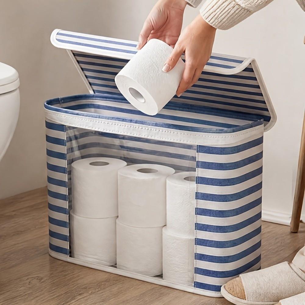 Clear Window Toilet Paper Holder Folding Bathroom Tissue Box Bathroom Accessories