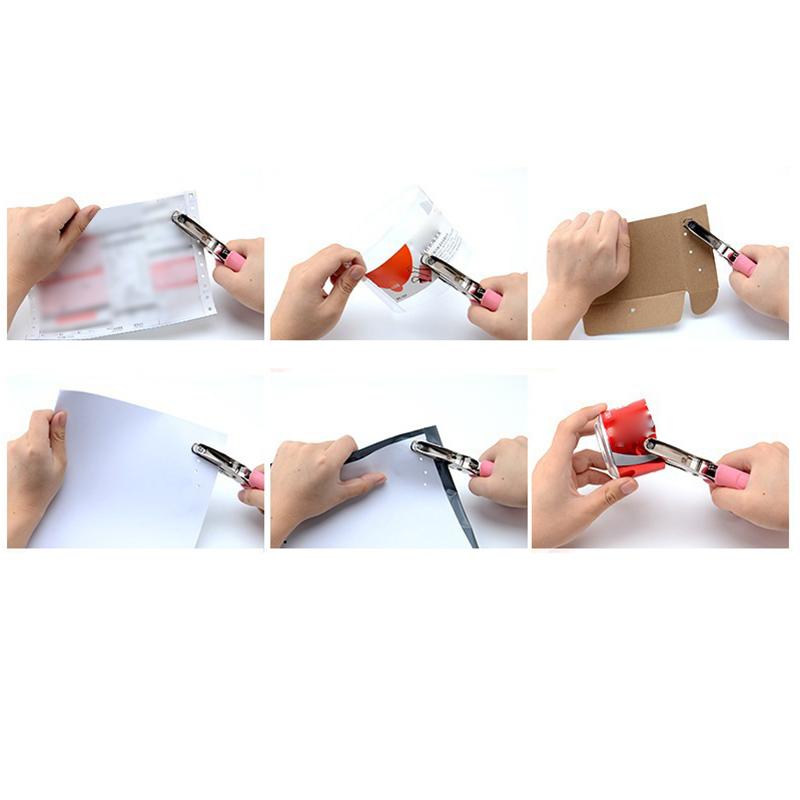 Маленький дырокол с удобной ручкой, компактный, легкий, ручной дырокол для домашнего офиса