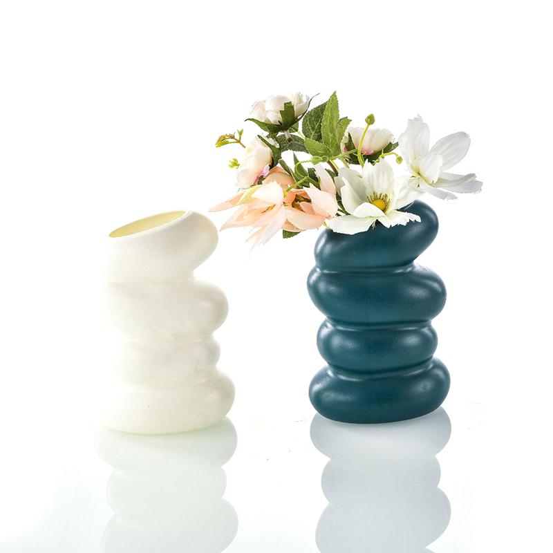 Пластиковая спиральная ваза, скандинавский креативный контейнер для цветочной композиции для кухни, гостиной, спальни, домашнего декора, орнамента