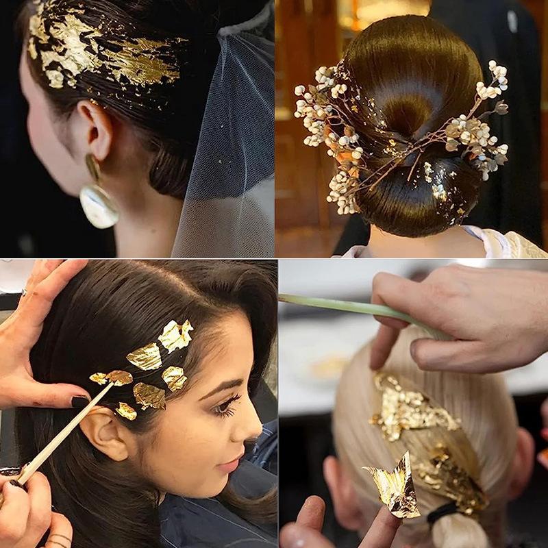 100 Sheets Imitation Gold Silver Foil Paper Leaf Gilding DIY Art Craft Paper Birthday Party Wedding Decorations