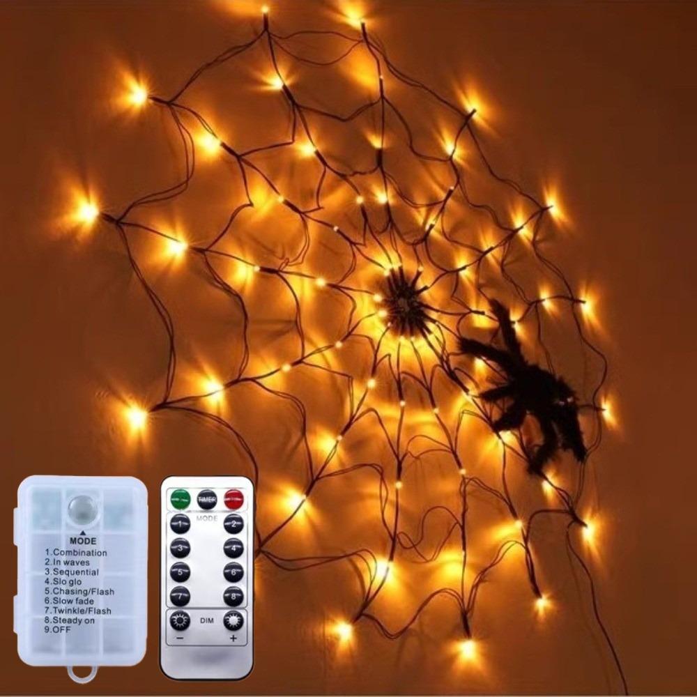 Halloween Spider Web Light Waterproof Party String Lighting Haunted House Light Atmosphere Decor