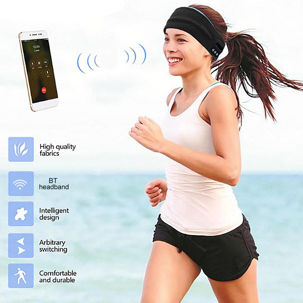 Наушники для сна BT с повязкой на голову Беспроводные спортивные музыкальные наушники с громкой связью Наушники для сна со стереодинамиком и микрофонными динамиками