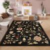Винтажный ковер с цветочным узором Этнический Максималистский Коврик для гостиной для кабинета, спальни, террасы и т. д. Домашний декор Ковер Нескользящий Устойчивый к пятнам