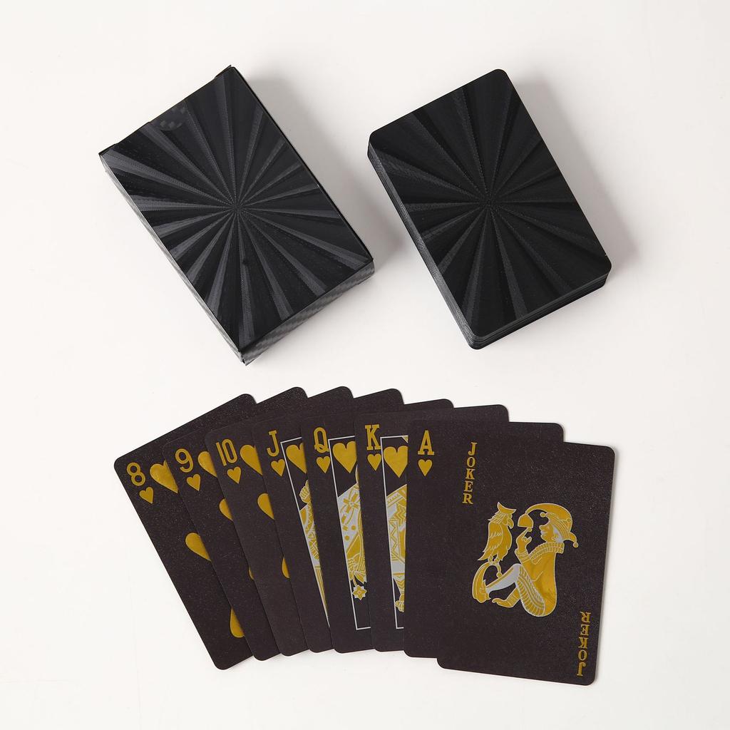 Сувениры для вечеринок Черное Золото Игральные карты Игральная карта Группа Водонепроницаемый Покерный масть Магия Dmagic Упаковка Настольная игра Подарок Коллекция