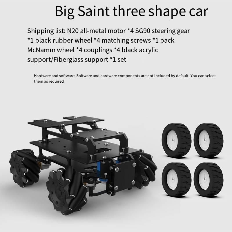 Acrylic 4WD Robot Car Motor Ackerman Omnidirectional Tracking Chassis For Arduino STM32 ESP32 Programmable Robot Car DIY Kit