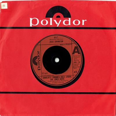 7-дюймовая пластинка ДЖУЛИ КОВИНГТОН, ШАРЛОТТА КОРНУЭЛЛ - О.К.? 2001714 Polydor 1977 UK Рок Б/У
