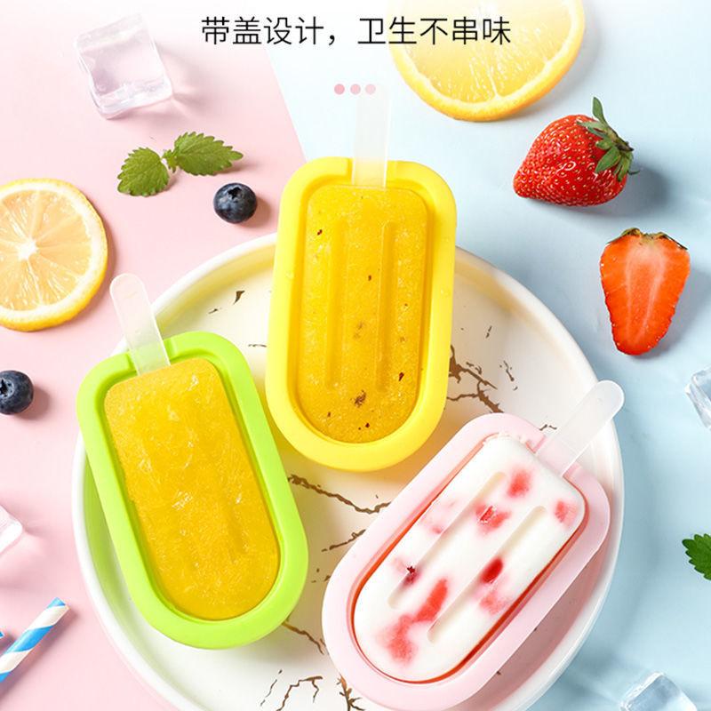 6pcs Silicone Ice Cream Mold With Lid Stick For Popsicle Dessert Ice Cream Mold With Popsicle Stick DIY Molde Helado Silicona