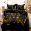 Honeycomb Black and Red Digital Printed Duvet Set Bedding Set Bedroom Decor -1 Bed Cover +2 Pillowcases (No Pillow Core)