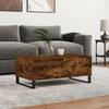 VidaXL Coffee Table Smoked Oak 90x50x36.5 Cm Engineered Wood 830817