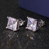 Cellacity Classic Sterling Silver 925 Jewelry Women 'S S925 Earrings Square Ear -Studs 7x7mm Zircon Engagement Wedding Female Gift