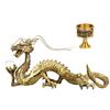Golden Dragon for Good Crystal Ball Holding Gold Water 20 Mm Crystal Feng Shui Good Good Good Luck Feng 5 Dragon Five Zodiac Lucky Ward Off Auspicious