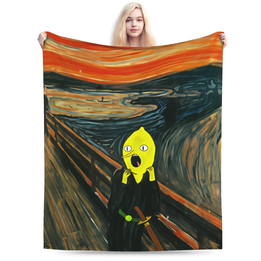Earl of Lemongrab Flannel Blankets Winter Cartoon Warm Soft Throw Blanket for Child Bedroom Pattern Bedspread Sofa Bed Cover