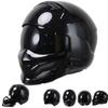 Retro-Style Detachable Half/Full Face Motorcycle Helmet Men ABS Material Scooter Bike Riding Safety Gear