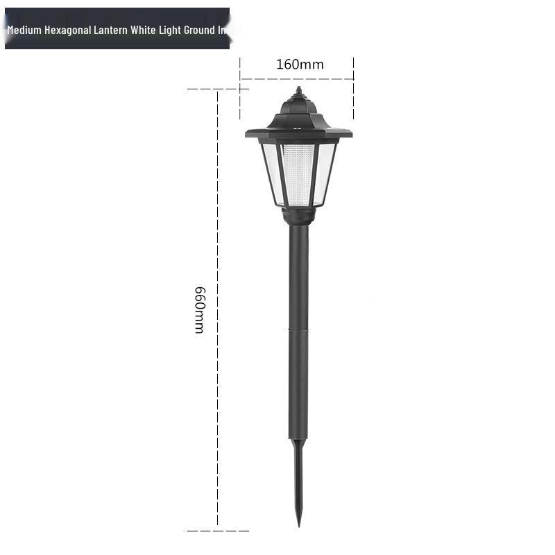 Шестигранный солнечный садовый газонный светильник и настенный фонарь