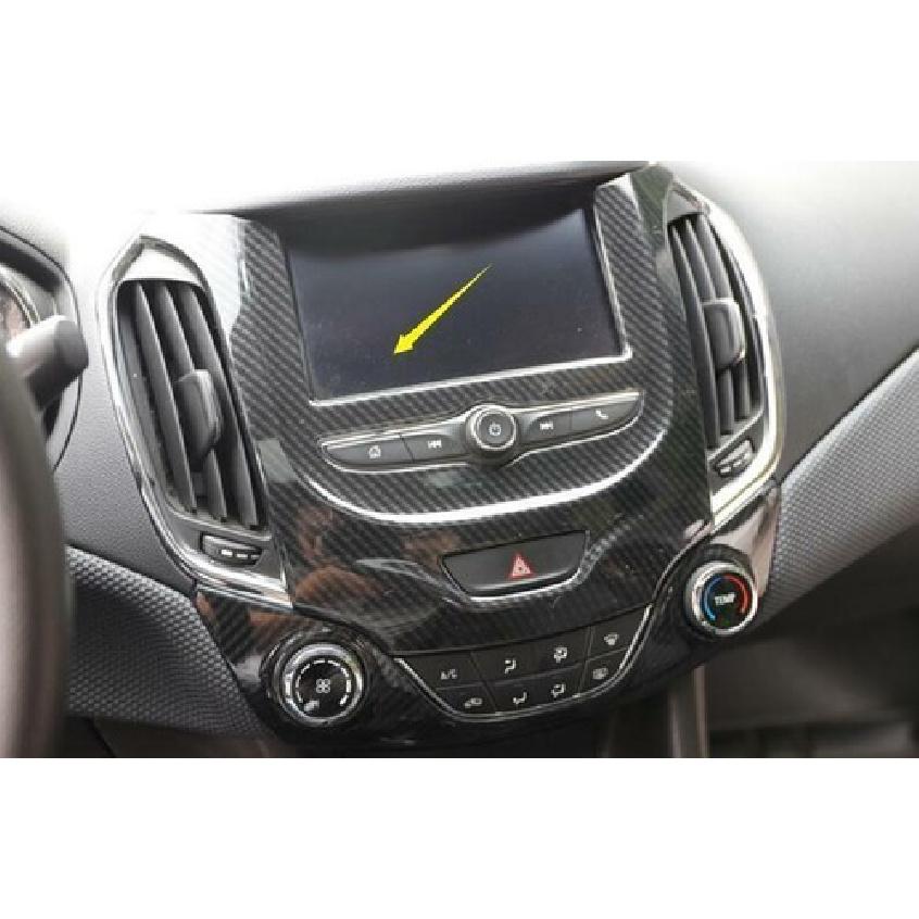 Для Chevrolet Cruze 2016- Декоративная накладка на рамку центральной консоли с навигацией из углеродного волокна