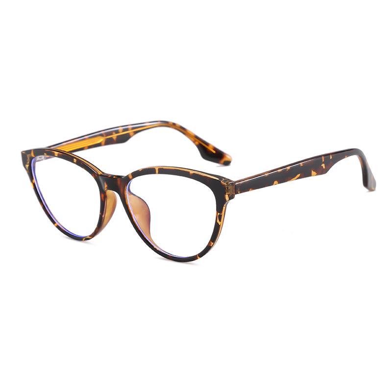 INS Style Cat-Eye TR Frame Glasses: Fit for Prescription, Anti-Blue Light, Large Face Slimming CP9