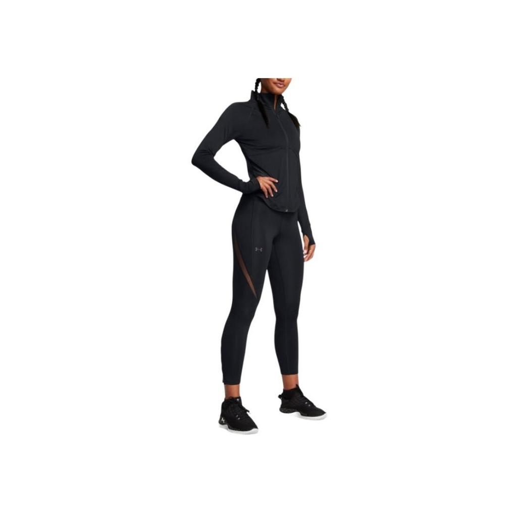 Under Armour Vanish Elite Logo Print High Talya Дышащие облегающие удобные спортивные брюки женские плавки черные 1386402-001