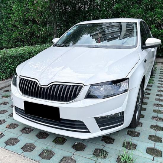 Для Skoda Octavia MK3 2015-2017 2016 Накладки на фары черные 2 шт.