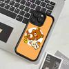 Мультяшный чехол для телефона с мишкой Рилаккума для iPhone 17 16 15 14 13 12 11 Air Plus Pro Max Мягкая задняя крышка