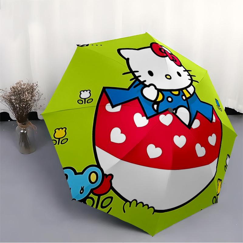 1 шт. Ветрозащитный автоматический зонт Hello Kitty, легкий, для женщин/мужчин, идеальный рождественский подарок a0811194