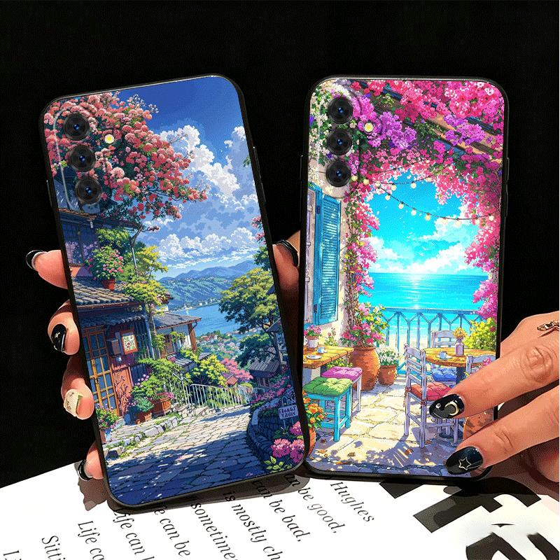 Anime Aesthetic Scenery Soft Phone Case for Samsung A17 A37 A57 A16 A26 A36 A56 A15 A25 A35 A55 A14 A24 A34 A54 A13 A23 A33 A53