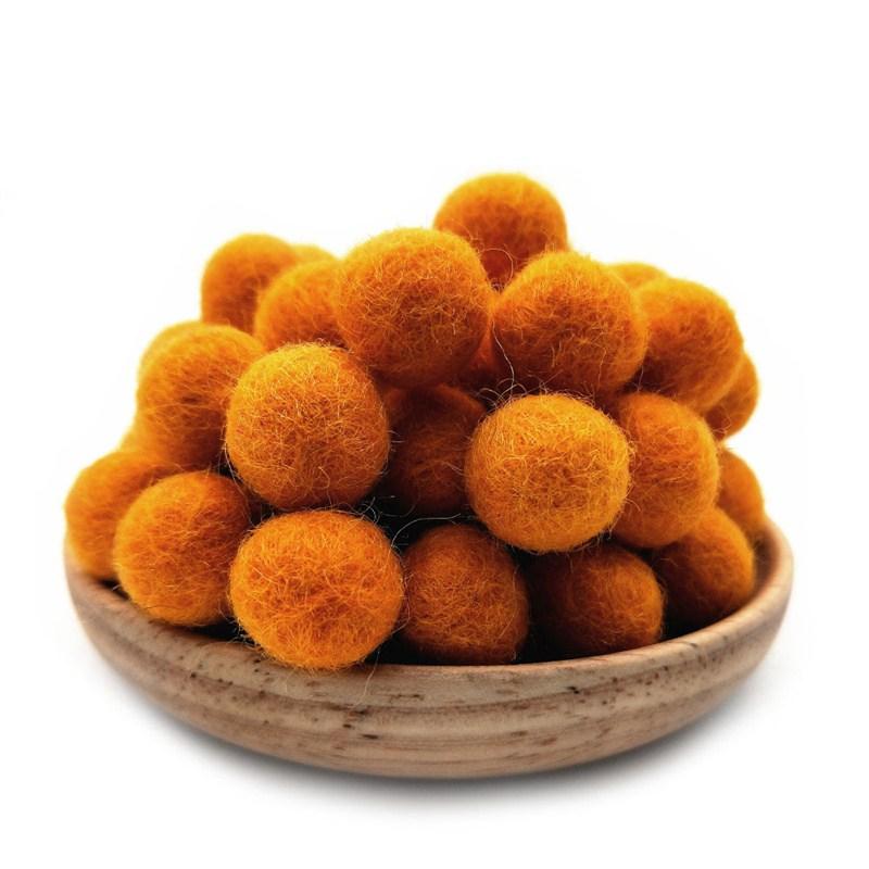 Шерстяной фетровый шар ручной работы, рождественские 10 шт., серьги, аксессуары, цветной меховой шар, сделай сам, помпоны, шар из шерстяной пряжи, 1,5 см