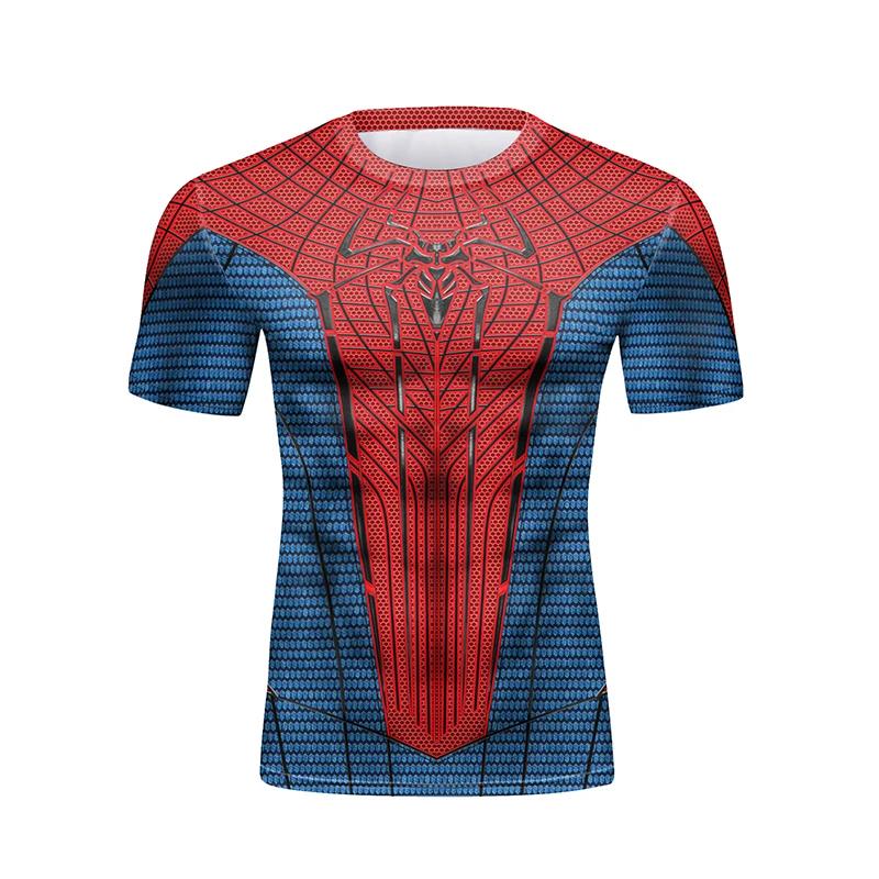 Fun Spider Pattern 3D Printed T-shirt Classic Movie Role-playing Men's Short Sleeved Top Summer Personalized Fashion Casual Round Neck Streetwear