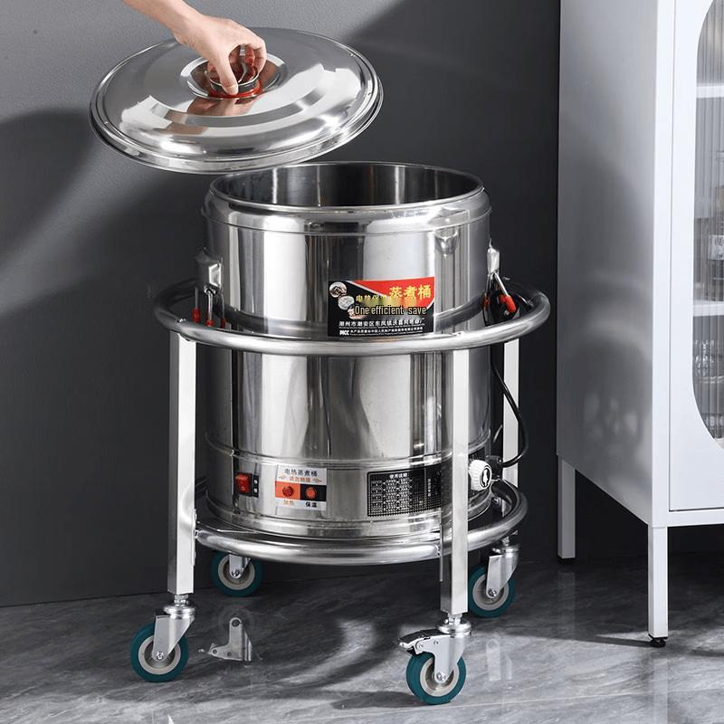 35cm Stainless Steel Soup Pot Rack with Wheels