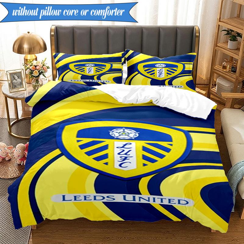 3PCS Fc Crest Design Printed Soft Bedding Set,Including 1pc Duvet Cover And 2pcs Pillowcases Perfect for Bedroom, Dormitory, Fan gift
