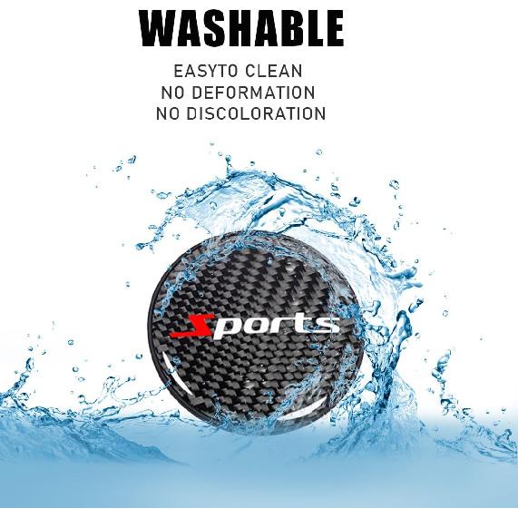 Car Cup Holder Coaster, 2 PCS Carbon Fiber Non-Slip Embedded Coasters, Universal 2.75 Inch Cup Holder ert Coaster Pad, Non-Slip Bottle Pad Embedded