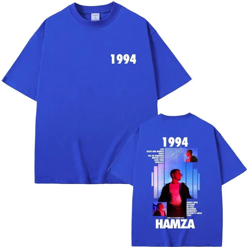Rapper Hamza 1994 Tour Album 2025 T Shirts Unisex Wounisex Fashion Cotton Vintage Short Sleeve Tshirt Hip Hop Oneck Tees Streetwear
