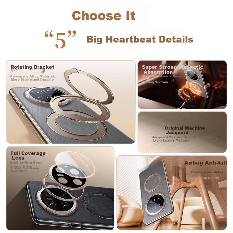 Full Lens Protection | Magnetic Invisible StandCase for Huawei Mate70 Phone, Mate70 Pro+ Premium Edition, Ultra-Thin Shockproof Heat Dissipation Trend