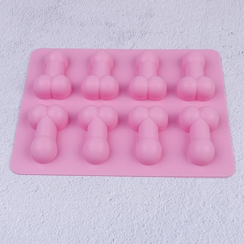 8Holes Penis Shape Silicone Cake Mold For Ice Cookie Jelly Candy Cupcake Decorating