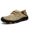 Genuine Leather Men's Hiking Shoes Spring and Autumn Style Leather Shoes Outdoor Casual Shoes Lazy People Breathable Extra Large Size