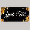 Custom Text Sunflower Metal Aluminum License Plate | 5.91x11.81 Inch, for Home/Office/Garage Decor