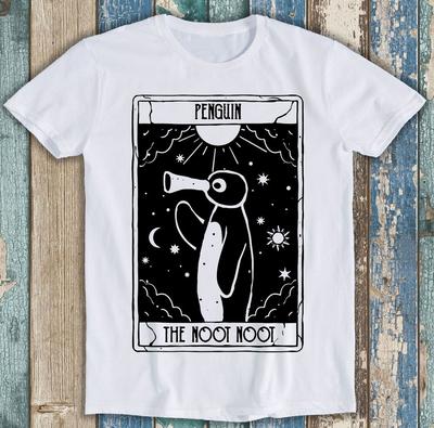 Пингвин Пи-Пи Таро Карта Пингвин Радуга Пи-Пи Смешной Мем Подарок Футболка T Shirt M1172