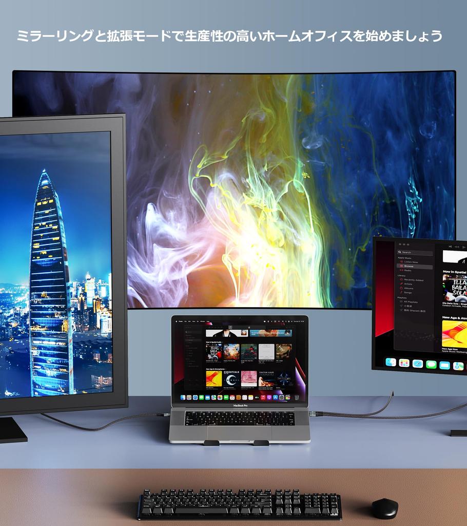 Кабель-преобразователь USB Type C в HDMI 2 м Видео UHD Кабель Type C в HDMI Совместим с Thunderbolt для Pro Max Galaxy Дом Работа Конференция ТВ Проектор