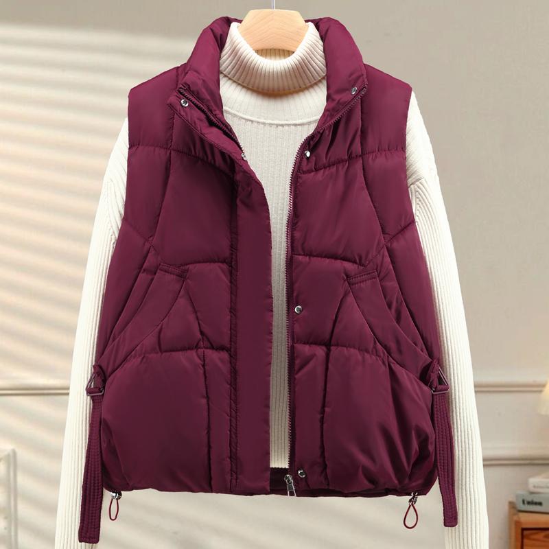 Модный зимний короткий жилет для женщин, толстая теплая парка без рукавов для женщин.